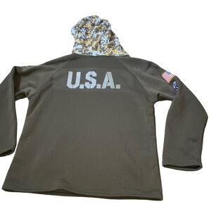 Nike hoodie salute to Troops green Seattle Seahawks big boys FLAWED SZ L